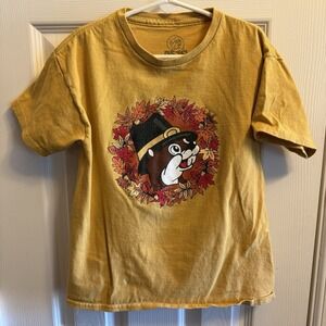 Youth Medium Buc-ees Short Sleeve Thanksgiving Tee I'll Eat Pie Help Friends‎